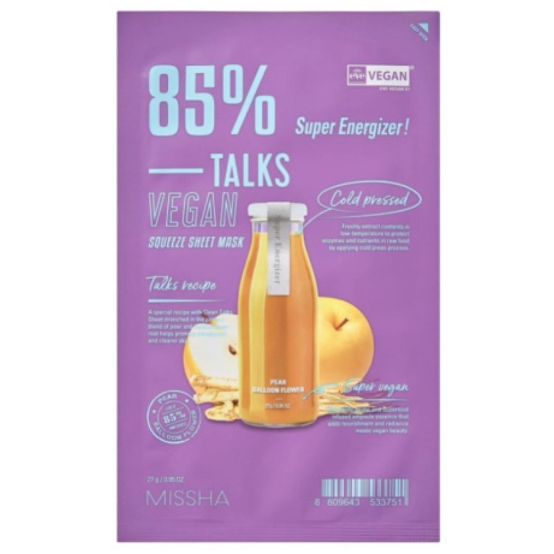 Talks Vegan Squeeze Sheet Mask [Super Energizer]