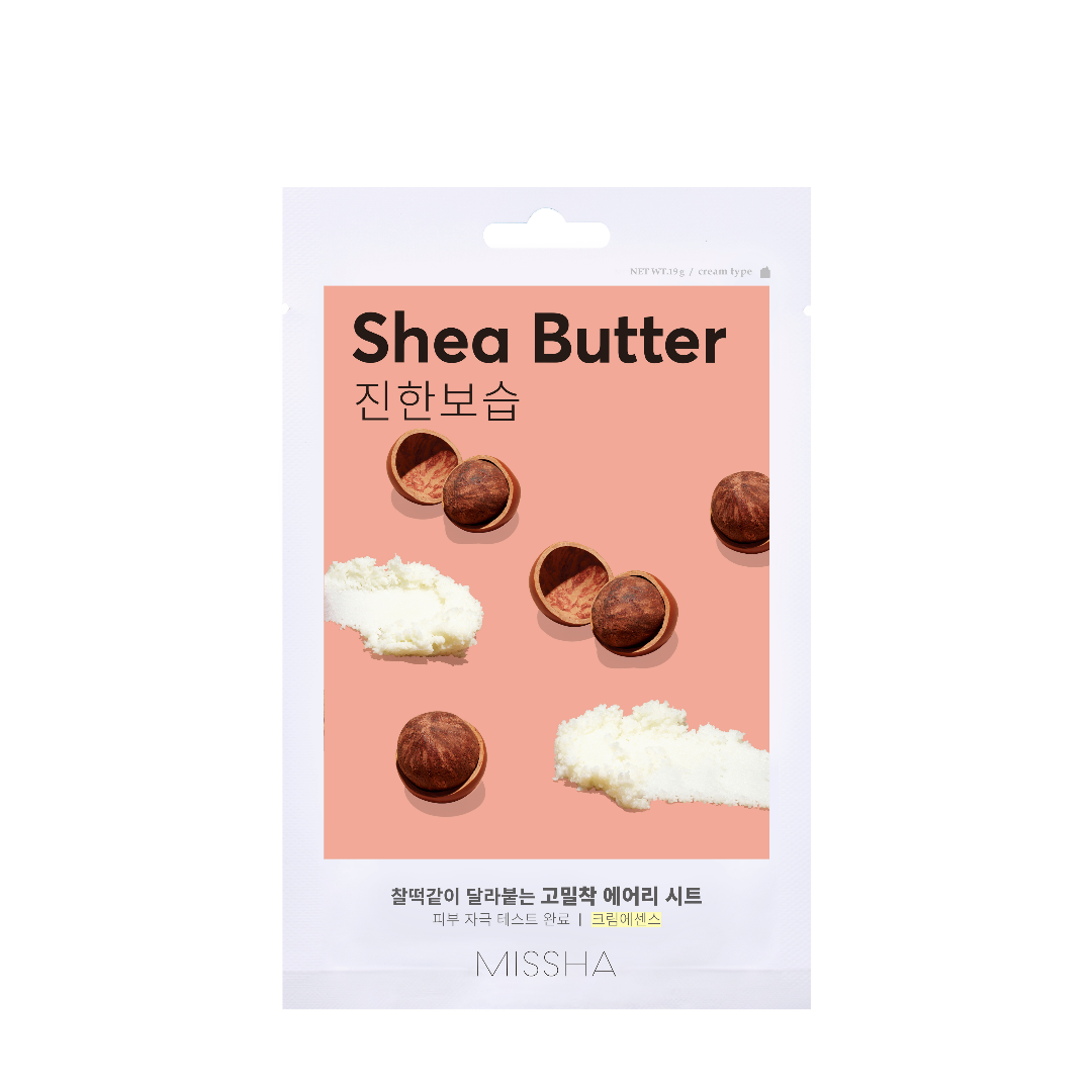 Airy Fit Sheet Mask (Shea Butter) – Plátýnková maska s bambuckým máslem
